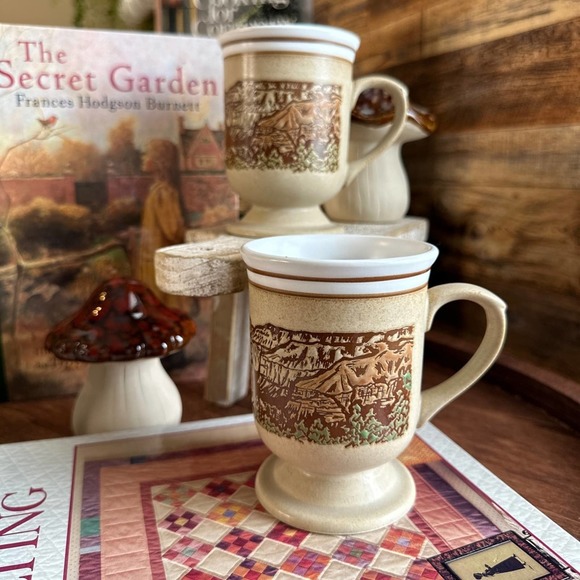 Rustic Grand Canyon embossed mug set of 2 - Picture 7 of 16